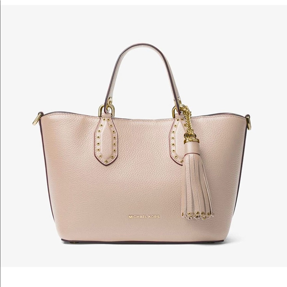 MICHAEL Michael Kors Brooklyn Small Leather Satchel - Soft Pink